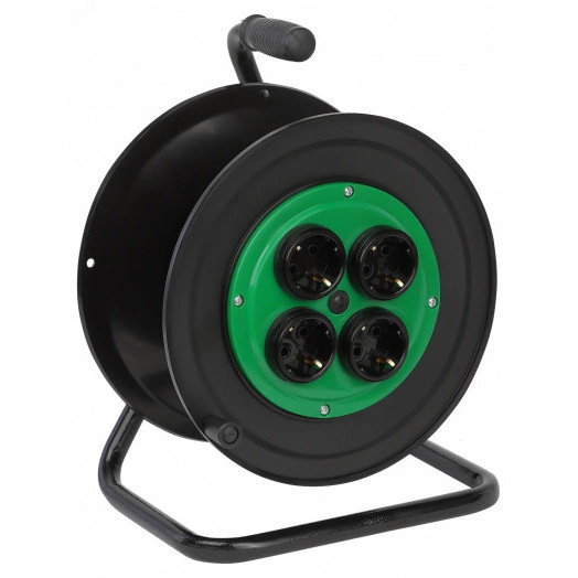 Катушка пластиковая RP-4e для подключения провода 4 розетки c заземлением