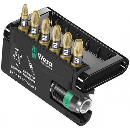 Набор бит биторсионных с битодержателем 7 предметов. Bit-Check 7 PZ BiTorsion 1