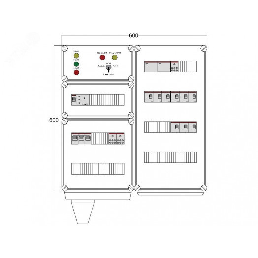 Щит управления электрообогревом DEVIBOX HR 9x4400 D316 (в комплекте с терморегулятором и датчиком температуры)
