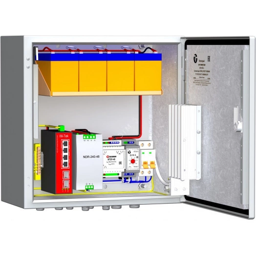 Узел коммутационный 4хPoE+, 2хSFP, 120 Вт, АС 220В, 50 Гц IP66, 380х380х210 мм