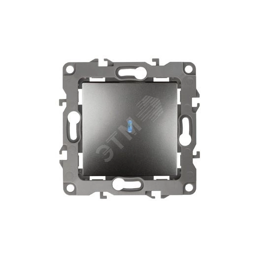 Выключатель с подсветкой, 10АХ-250В, Эра12, графит,12-1102-12