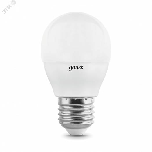 Лампа светодиодная LED 7 Вт 470 Лм 4100К белая E27 Шар (3 лампы в упаковке) Elementary Gauss