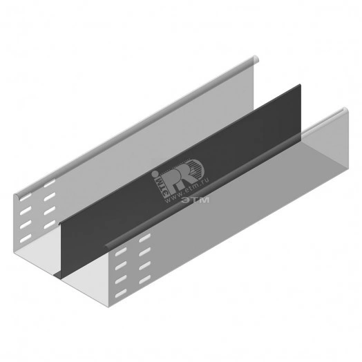 Кабельный лоток неперфорированный с вмонтированным разделителем, высота - 110 мм, ширина - 300 мм, длина - 3000 мм, толщина - 1,5 мм, кратность - 3м, SZ - Оцинкованная сталь (методом Sendzimir)