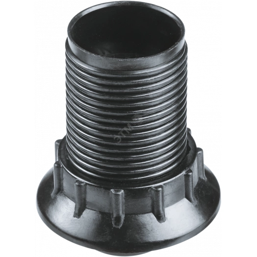 Патрон люстровый Е14 карболитовый с кольцом черный