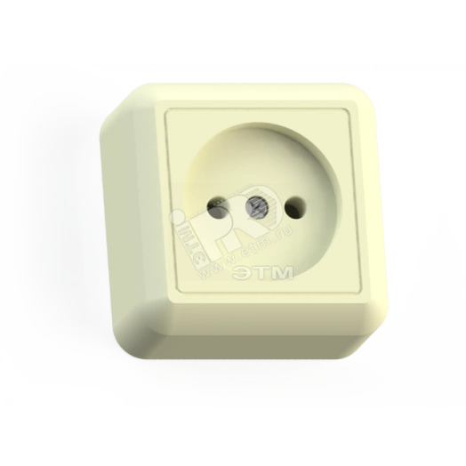 ОПТИМА Розетка РА10-375 наружная слоновая кость