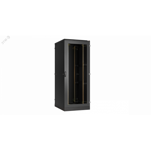 Шкаф напольный 19' 42U, перфорированные двери,    цельнометаллические стенки, Ш800хВ2060хГ800мм, в  разобранном виде, черный