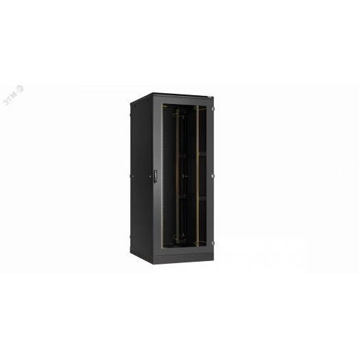 Шкаф напольный 19' 42U, перфорированные двери,    цельнометаллические стенки, Ш800хВ2060хГ800мм, в  разобранном виде, черный