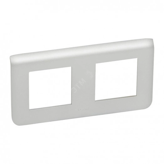 Mosaic-New Рамка 2х2 модуля горизонтальная алюминий пластик