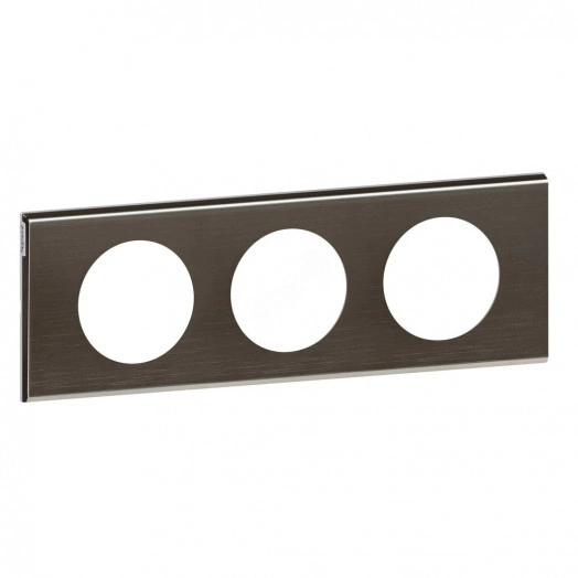 Рамка, трехпостовая, черный никель