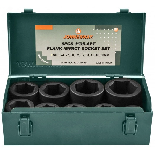 Набор головок торцевых ударных 1''DR, 24-50 мм, 9 предметов