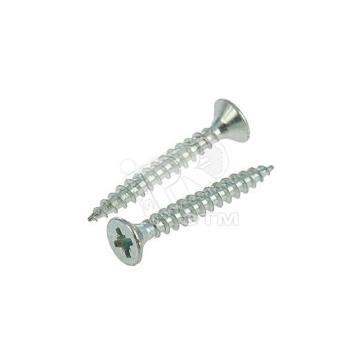 Шуруп универсальный 4х30 потайная головка, остроконечный, оцинкованный (17шт) - пакет