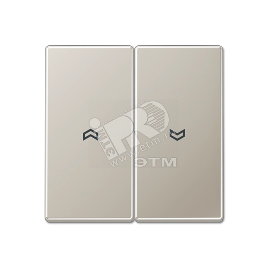 Клавиша для выключателя управления жалюзи  благородная сталь