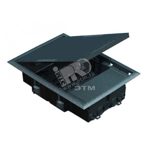 Connect Люк на 2 CIMA-модуля (4 модуля 45х45 мм) горизонтального подключения глубина 69мм посадка 250х178мм серый