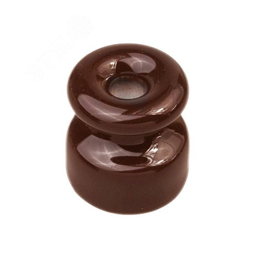 Изолятор для наружного монтажа, керамика, цвет коричневый (50 шт/уп)