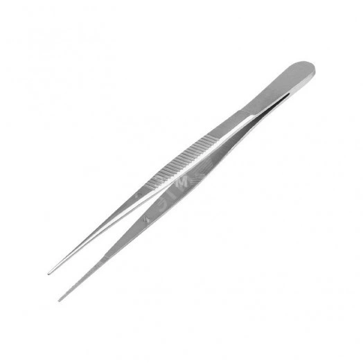 Пинцет прямой, узкий, 100 мм