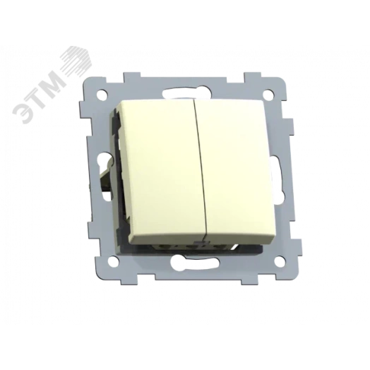 Мария Механизм выключателя двухклавишного скрытой установки С510-439,  слоновая кость