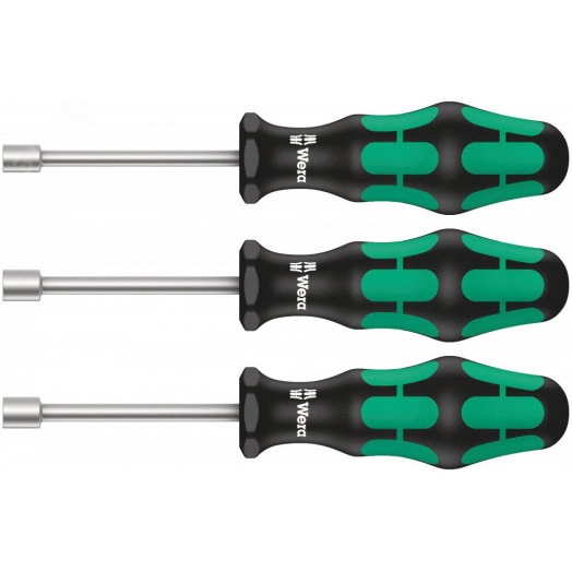 Набор торцевых отвёрток сантехнический 3 предмета комплектация 3x 395 HO Отвёртка торцевая: 10.0x90 13.0x90 7/16x90. 395 HO/3