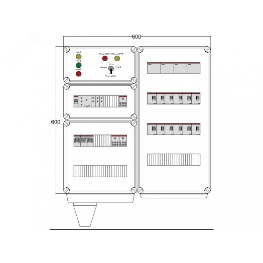 Щит управления электрообогревом DEVIbox HS 12x3400 D316 (в комплекте с терморегулятором и датчиком температуры)