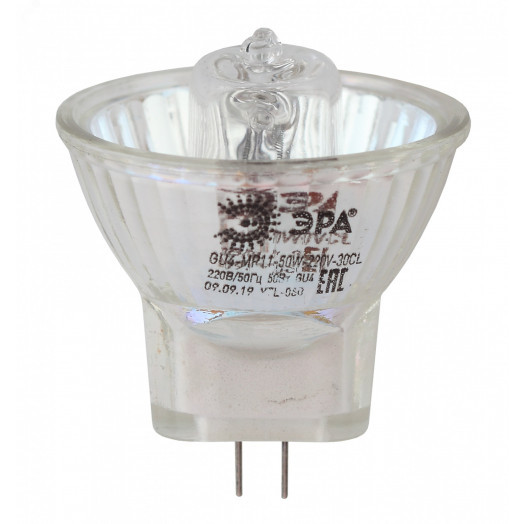 Лампа светодиодная GU4-MR11-50W-220V-30 CL (галоген софит 50Вт нейтр GU4) (10/300/12000)