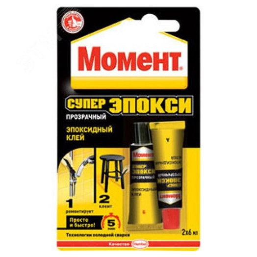 Момент Супер Эпокси, 2x6 мл прозр в шоуRUSбоксе
