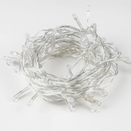 Гирлянда светодиодная с контроллером 5м 50 светодиодов Теплый белый свет Провод прозрачный ULD-S0500-050/DTA WARM WHITE IP20