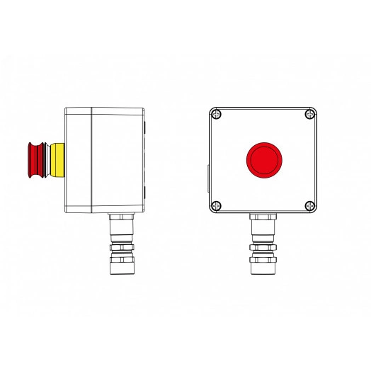 Взрывозащищенный пост управления из алюминияCPE-A-12-(1xP3E(11))-1xKA2MHK(C)1Ex d e IIC Т5 Gb / Ex tb IIIC T95°C Db IP66
