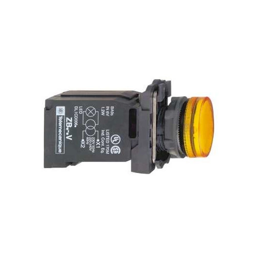 Лампа сигнальная 22ММ 230В желтая