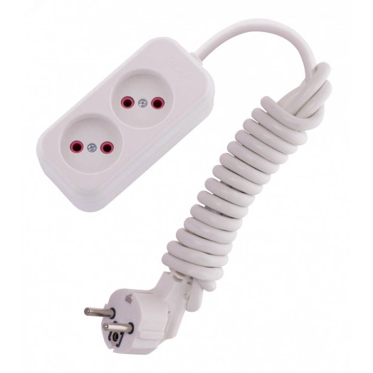 Удлинитель без заземления 2 входа 2 метра