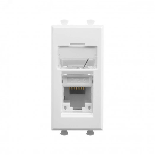 Компьютерная розетка ''Белое облако'' ''Avanti'' RJ-45 модульная, кат. 6, 1 мод