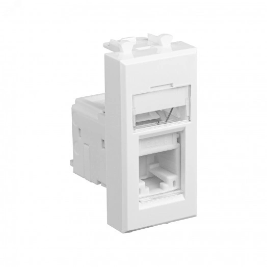 Компьютерная розетка ''Белое облако'' ''Avanti'' RJ-45 модульная, кат. 6, 1 мод