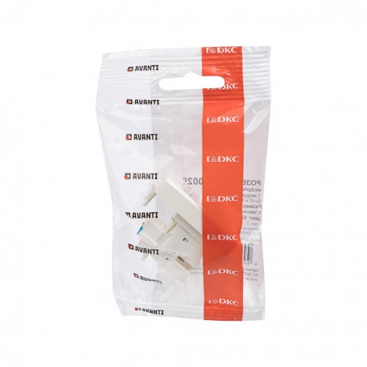 Компьютерная розетка ''Белое облако'' ''Avanti'' RJ-45 модульная, кат. 6, 1 мод