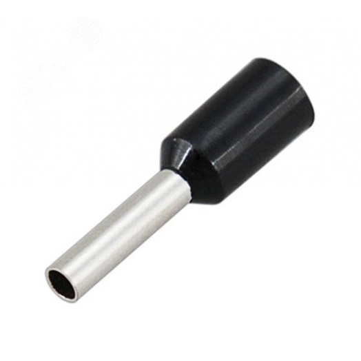 Наконечник штыревой втулочный изолир F-8 мм 1.5 кв мм (НШВи 1.5-8) черный