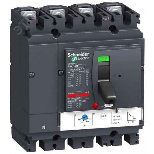 Выключатель автоматический 4П4T TM100D NSX160F