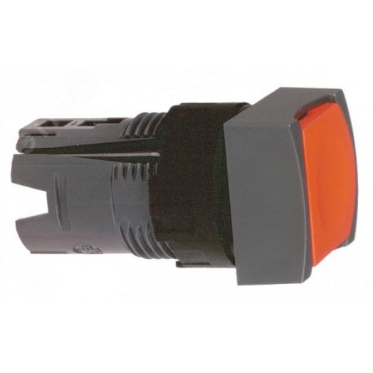 Кнопка квадратная плоская красная