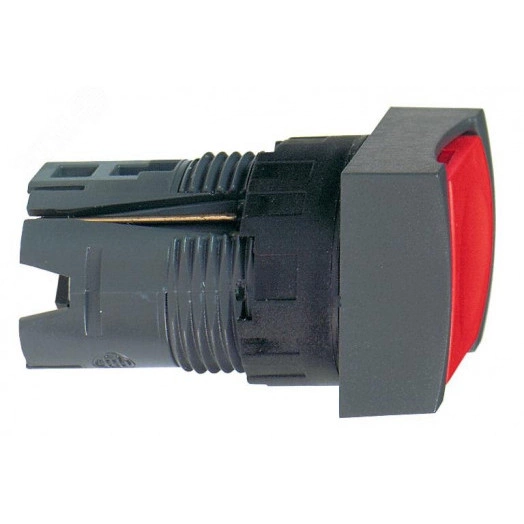 Кнопка квадратная плоская красная