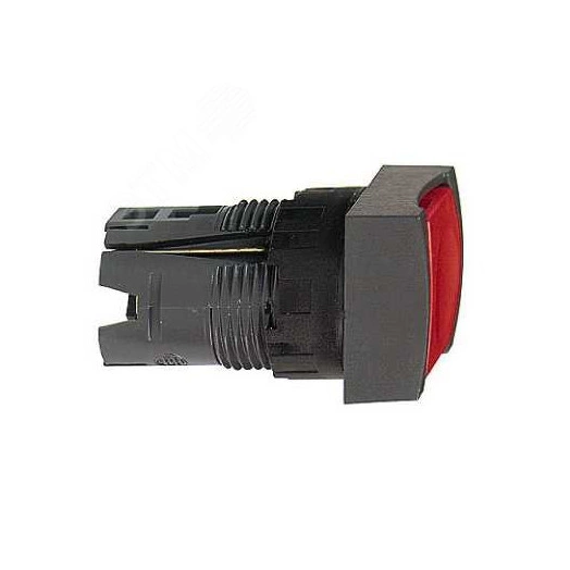 Кнопка квадратная плоская красная