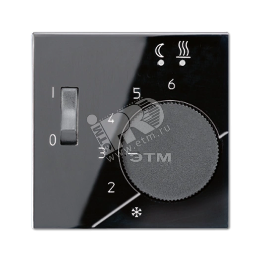 Накладка для регулятора подогрева пола   Серия A500  Материал- термопласт  Цвет- черный