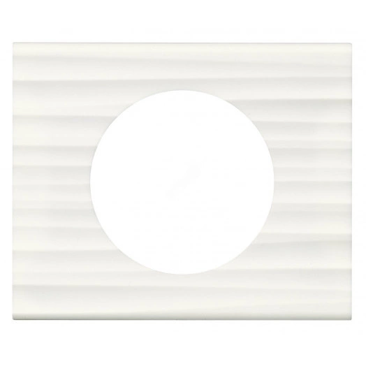 Рамка, однопостовая, Corian белый рельеф