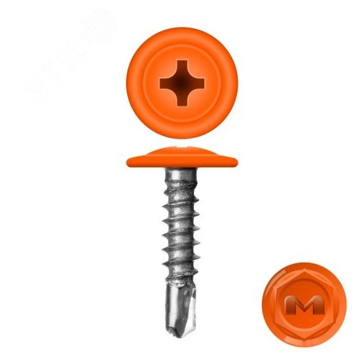 Саморез металл/металл 4.2х25 пресс-шайба сверло RAL2004