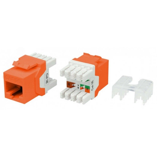 Вставка KJ8-8P8C-C5e-180-OR Keystone Jack RJ-45(8P8C) категория 5e оранжевая