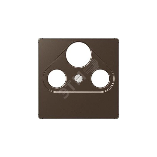 Накладка для телевизионной розетки (SAT-TV-FM)  Серия A500  Материал- дуропласт  Цвет- мокко