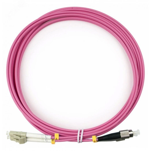 Шнур оптический duplex 3м LC-FC 50/125 mm OM4 LSZH FOP-50-OM4-LC-FC-3m