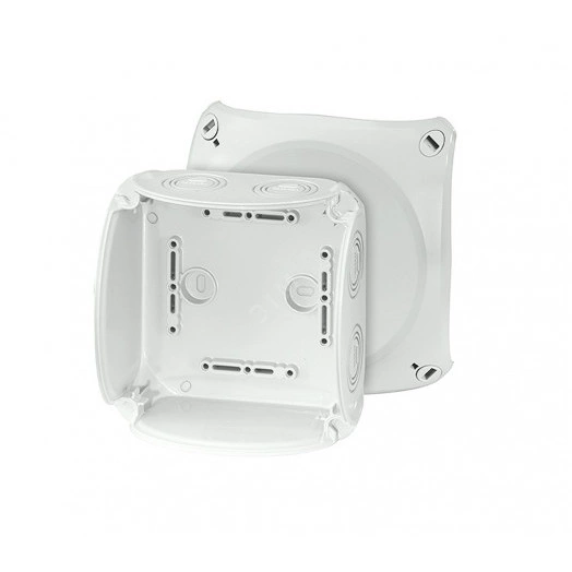 Коробка распределительная пустая 130х130х77 IP66/67 серая стойкая к УФ