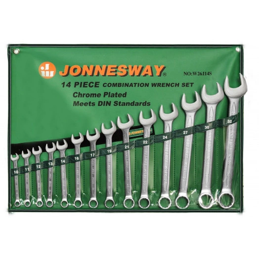 Набор ключей гаечных комбинированных в сумке, 10-32 мм, 14 предметов