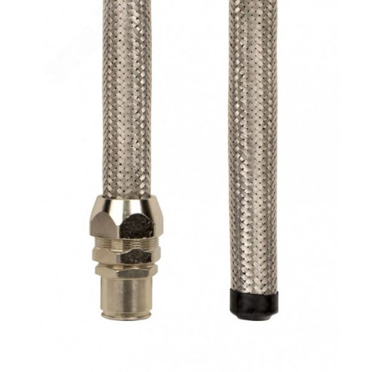 Металлорукав DN 10мм в гладкой EVA изоляции и оплетке из нержавеющей стали Dвнутр=10.0 мм Dнар= 15.0