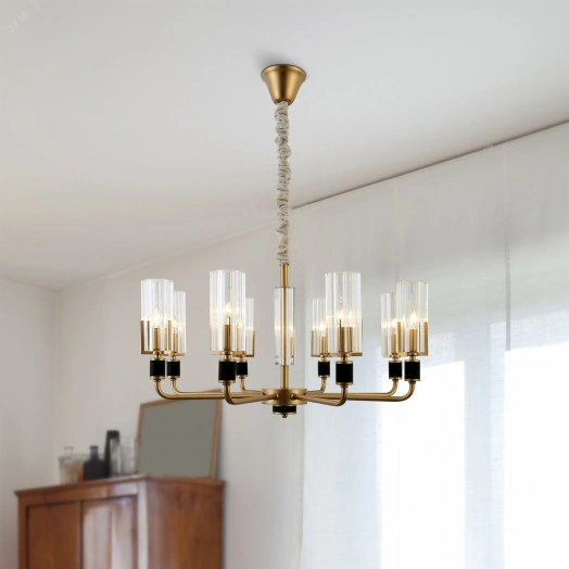 Люстра  Rivoli Gunda 2009-208 8 * Е14 40 Вт хрусталь классика