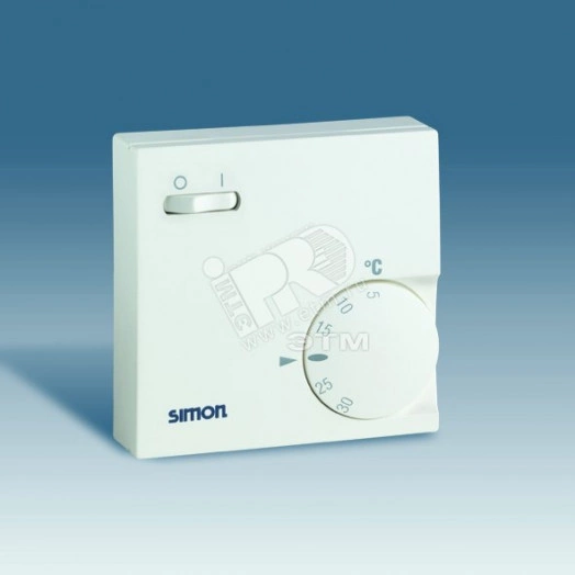 Терморегулятор комнатный, тепло-холод, 10-5А 250В, 5-30град, графит