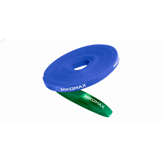 Стяжка-липучка нарезаемая, в рулоне 5м, ширина 15мм, синяя