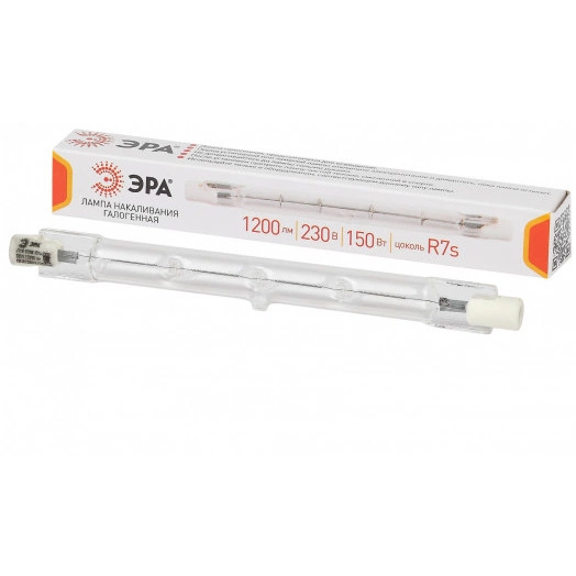 Лампа галогенная J118-150W-R7s-230V (галоген J118 150Вт нейтр R7s) (10/500/18000)
