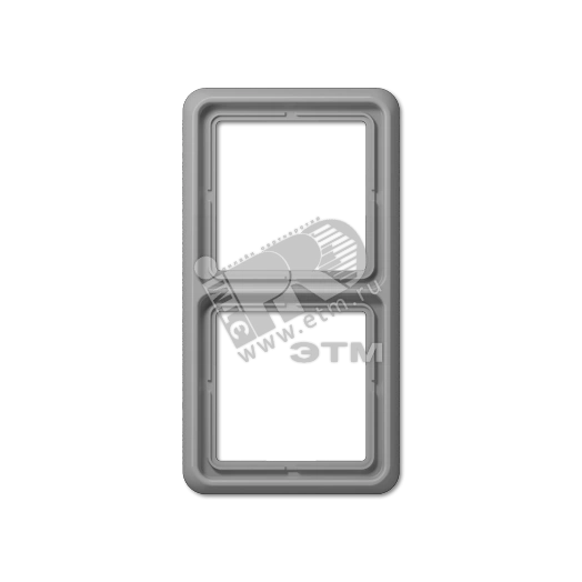 Рамка 2 поста универсальная ударопрочная серая